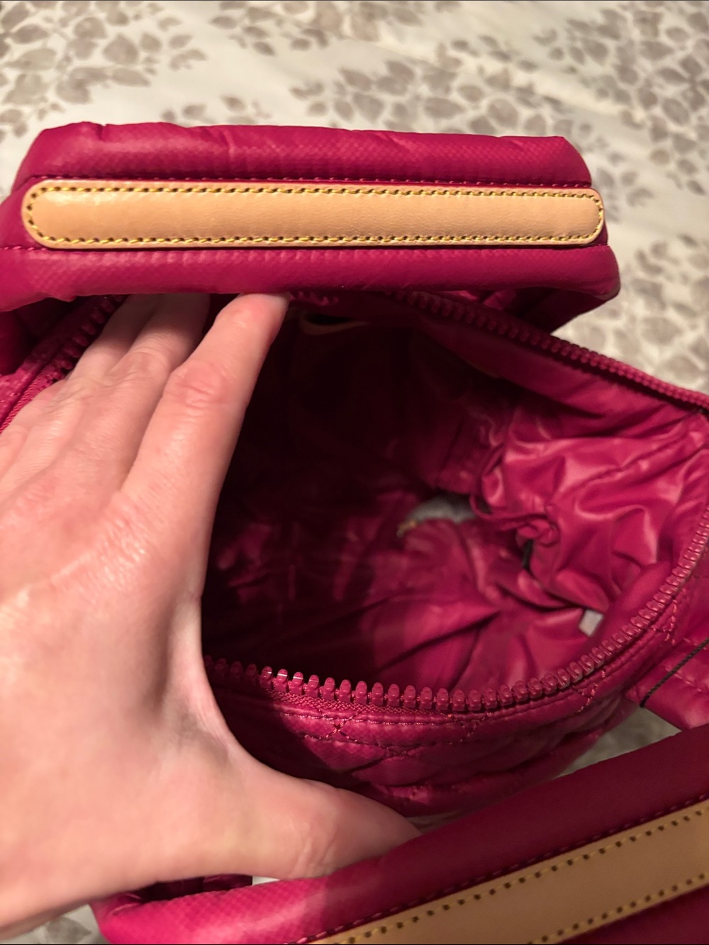 MZ Wallace Sutton Deluxe in Rasberry. - Picture 4 of 8
